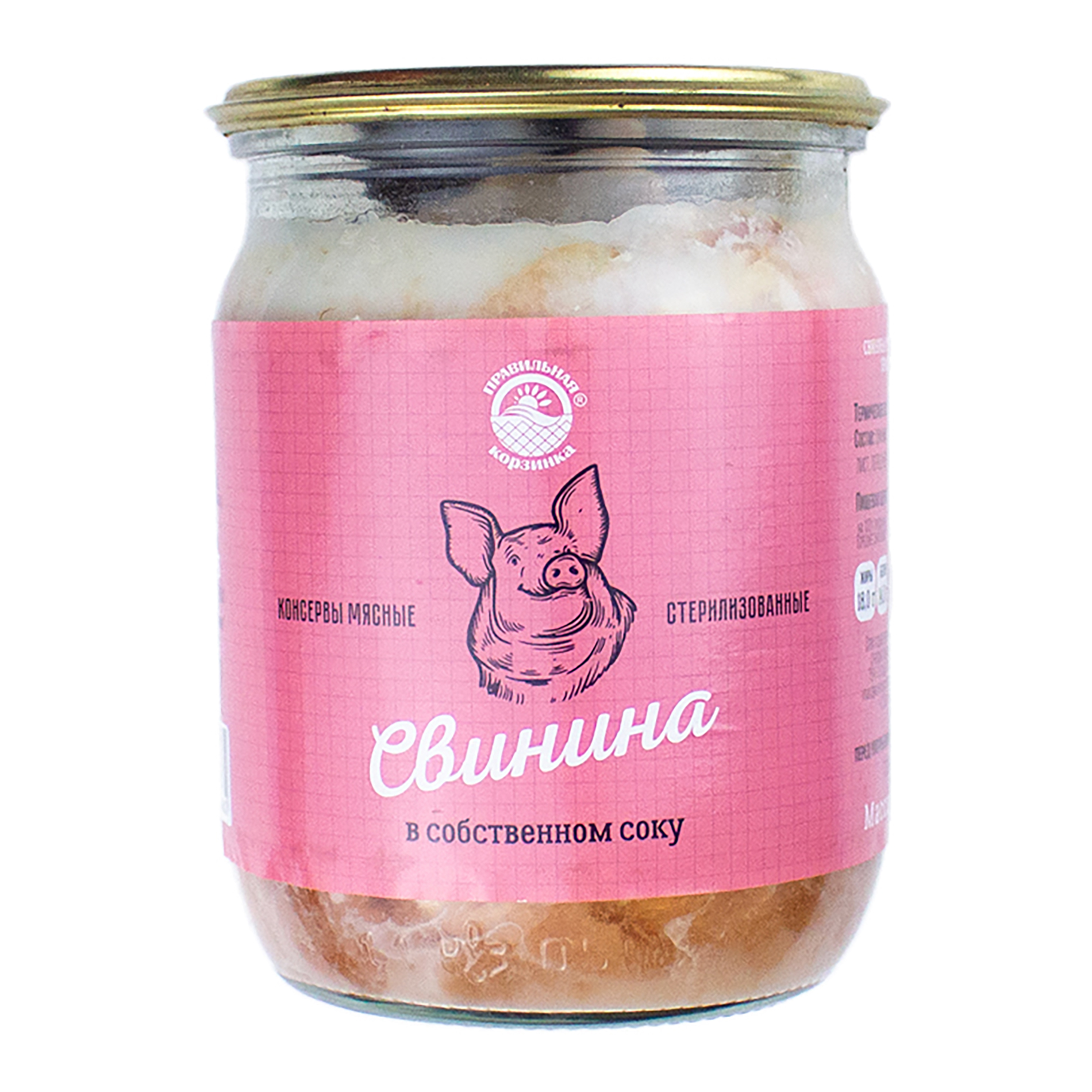 Свинина в собственном соку консервы 500 г