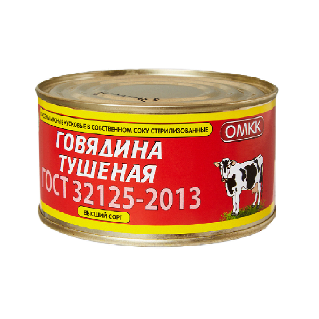Говядина тушеная ГОСТ 325г ж/б