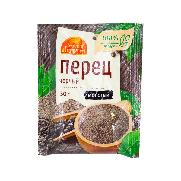 Перец черный молотый 50г Русский Аппетит