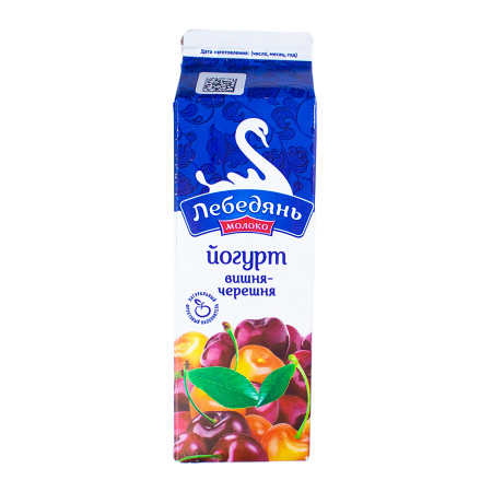 БЗМЖ йогурт Лебедяньмолоко вишня- черешня 2,5% 450 г