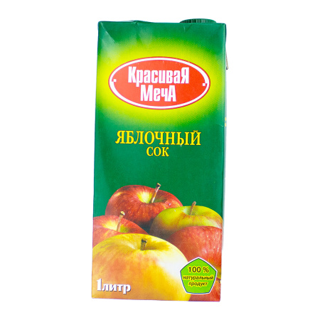 Сок яблочный восстановленный осветлённый 1 л