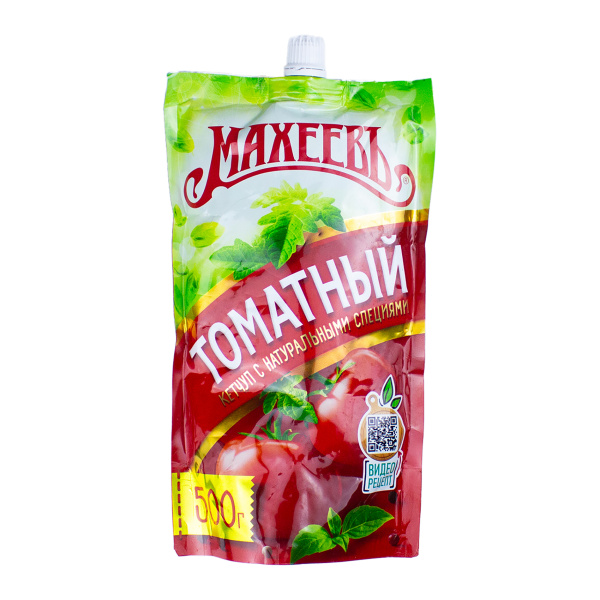 Кетчуп Махеев томатный пакет с дозатором 500 г