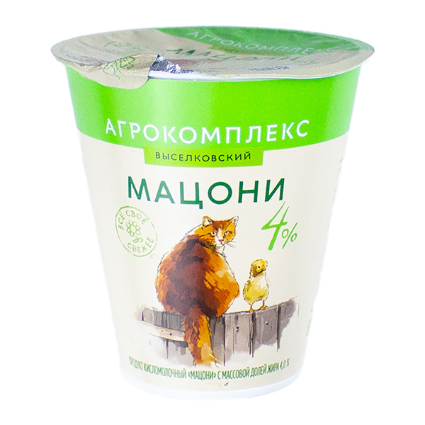 БЗМЖ Продукт кисломочный "Мацони" 4% 300гр