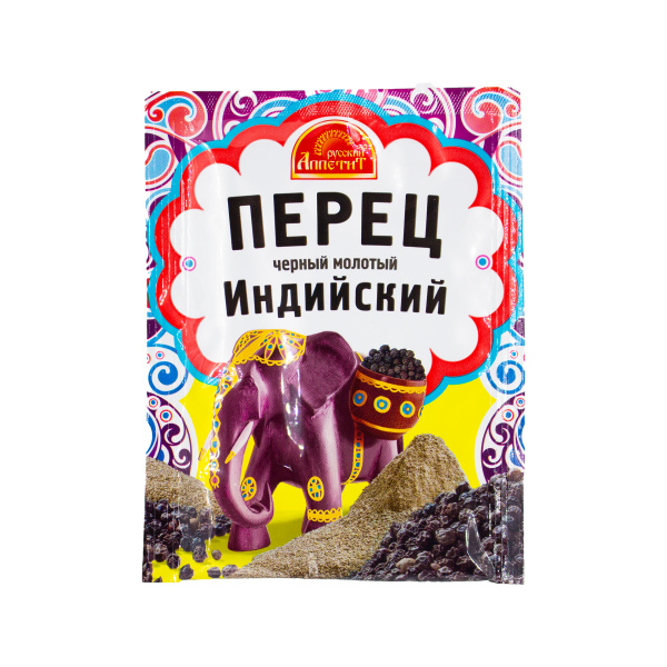 Перец черный молотый Индийский 20г Русский Аппетит
