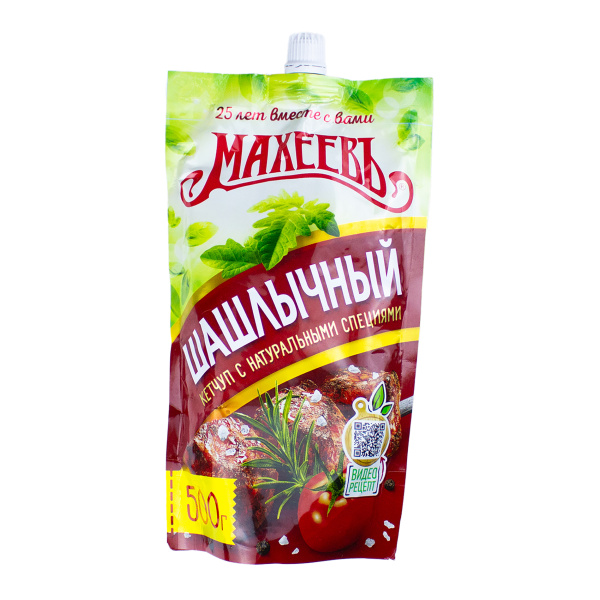 Кетчуп Махеев шашлычный п/пакет с дозатором 500 г