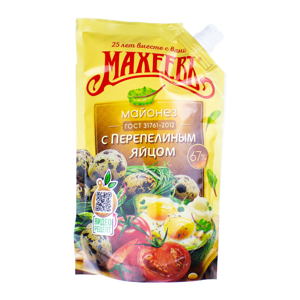 Майонез Махеев с перепелиным яйцом 400 мл/380 г