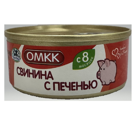 Свинина с печенью 100г ж/б