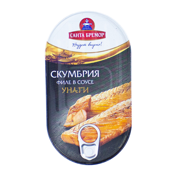 Скумбрия атлантическая филе в соусе унаги Санта бремор 175гр