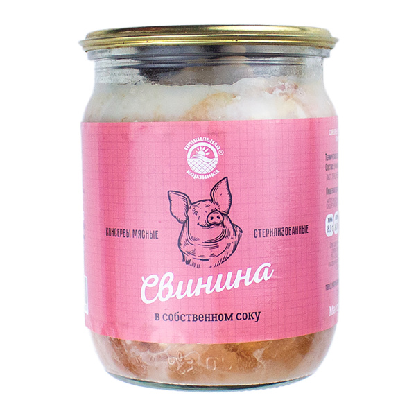Свинина в собственном соку консервы 500 г