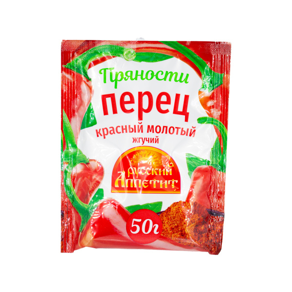 Перец красный молотый 50г Русский Аппетит